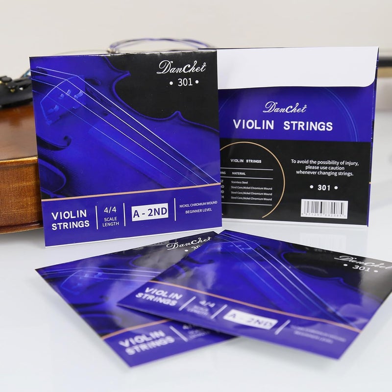 Danchet Violin Strings 4/4 A2. 4pcs Beginners Level, Ball End, Nickel Chromium Wound 301… - Image 4